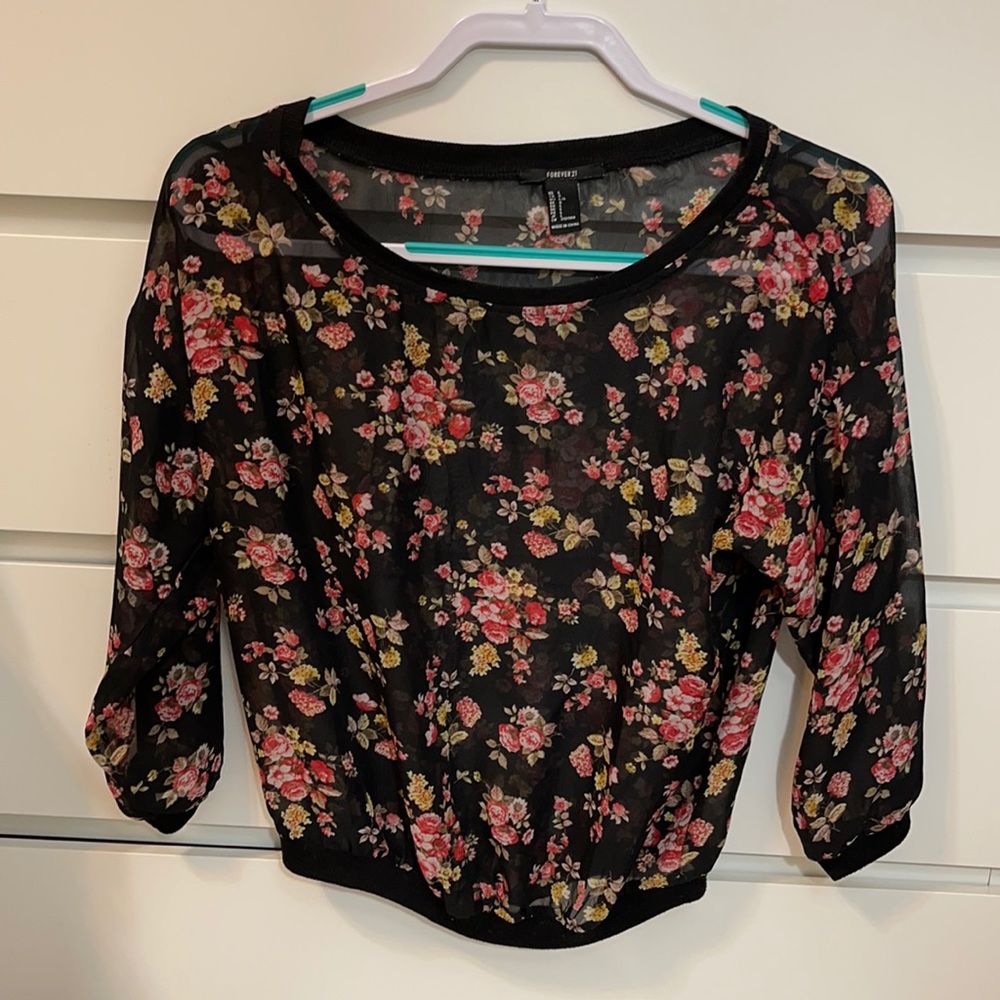 Floral Sheer Top